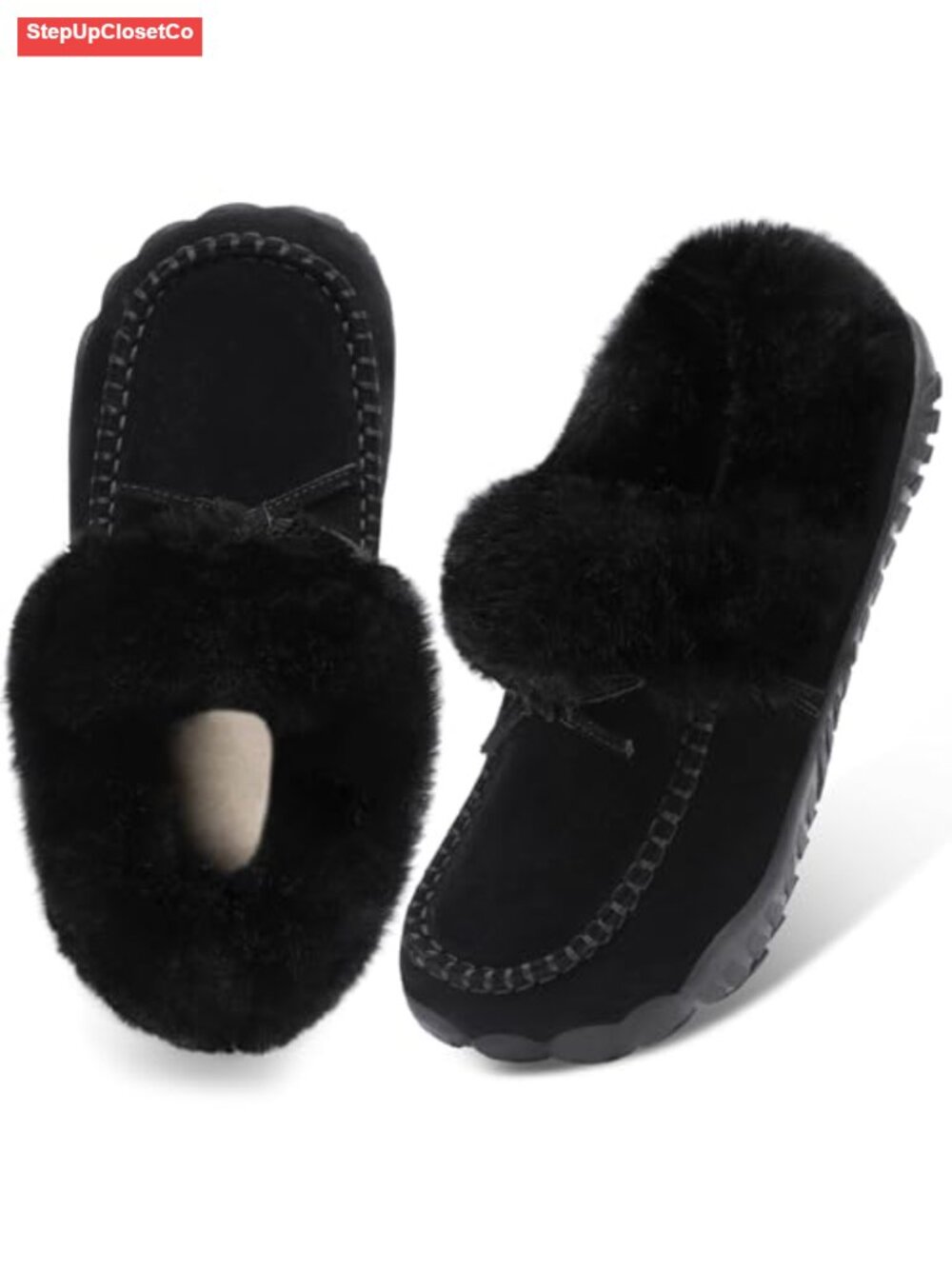 Womens Mocc Boots Warm Ankle Boots Fur Lined Winter Outdoor Comfort